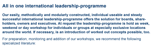 All in one international leadership-programme 